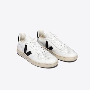 Veja V-10 Leather White Black Sneakers